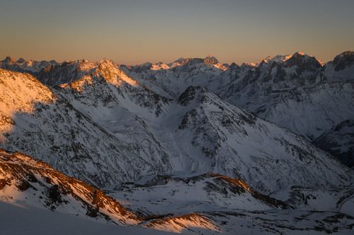 Caucasian sunset.