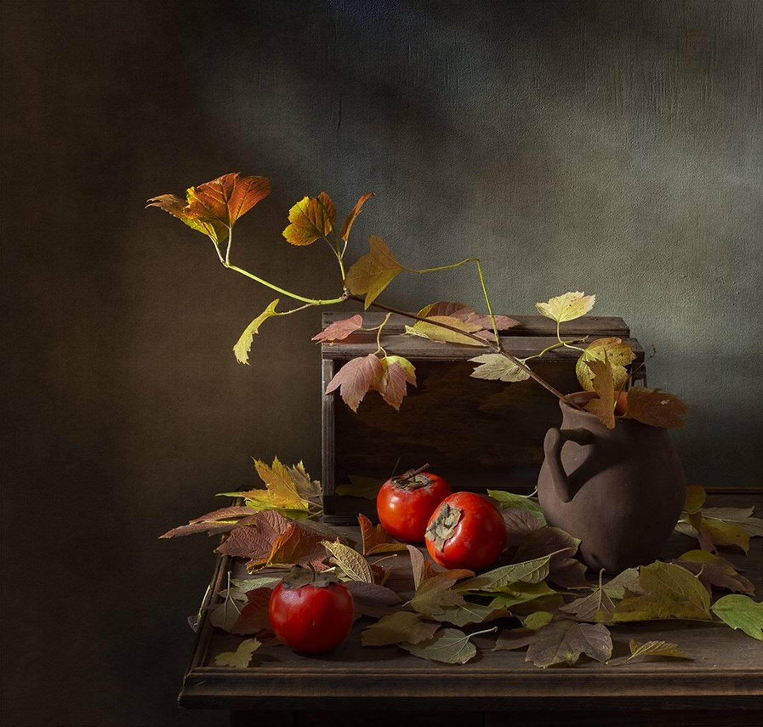 натюрморт, фрукты, хурма, Оля