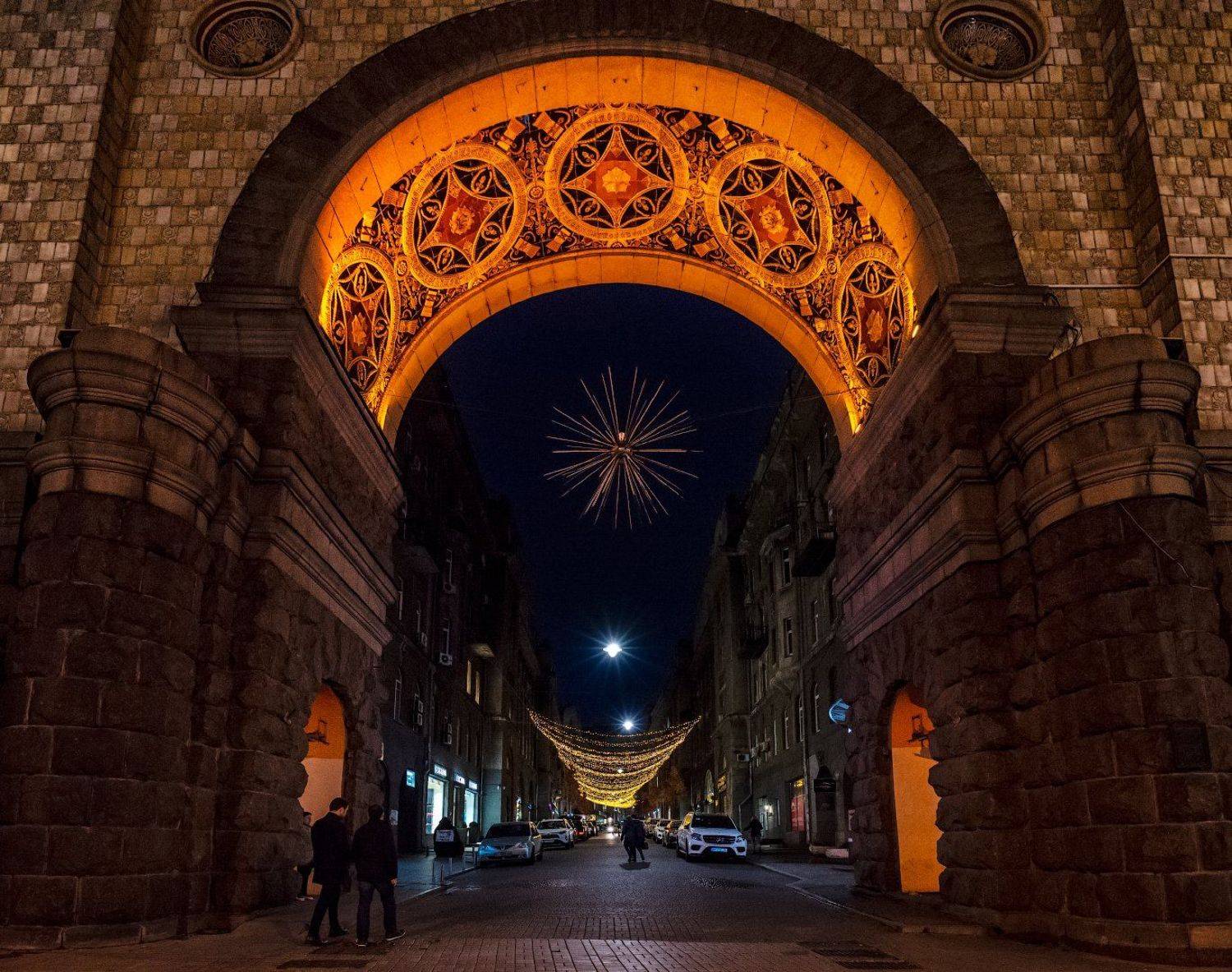 улочка, город, ночной город, арка, освещение, стрит, архитектура, Юрий Диденко