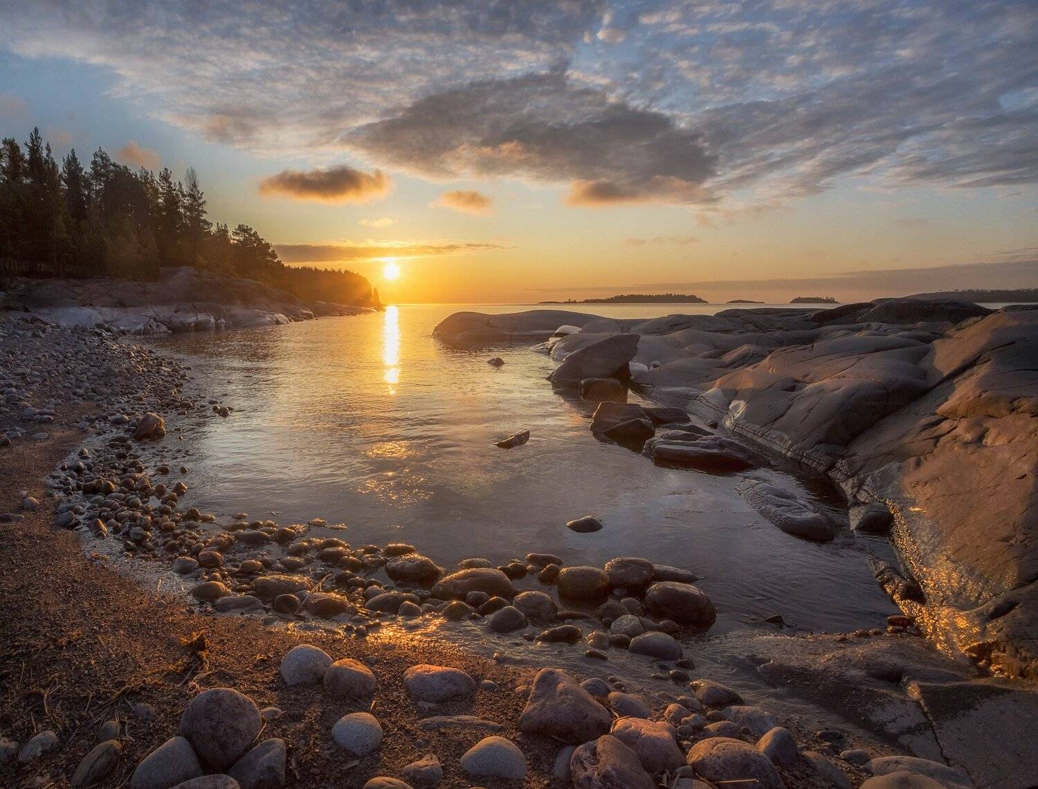 ладога, осень, шхеры, рассвет ,карелия, Павел Ващенков