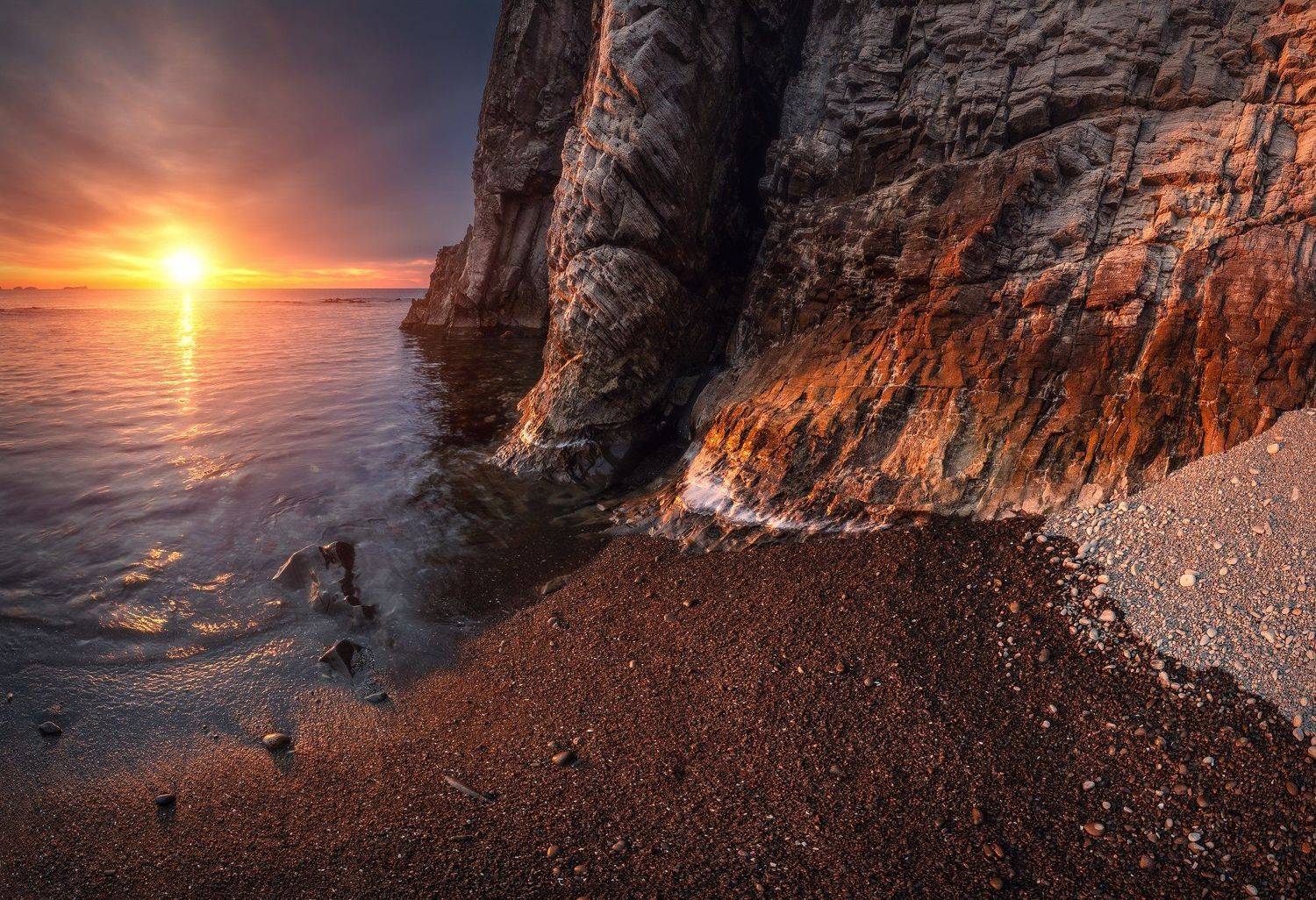 утро, скалы, море, Андрей Кровлин