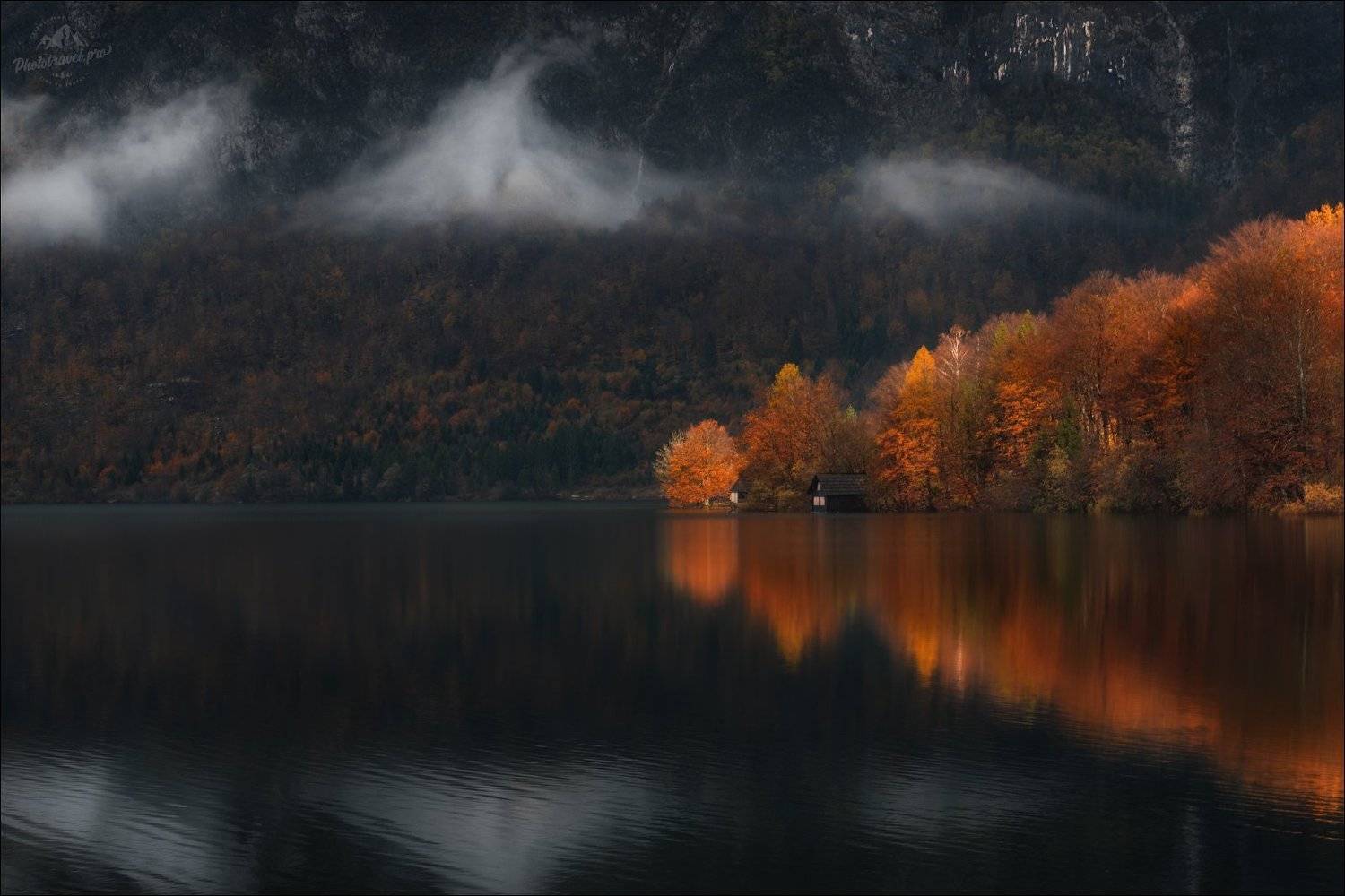 Словения, осень, Бохинь, озеро, lake, Bohinj, Slovenia, Влад Соколовский