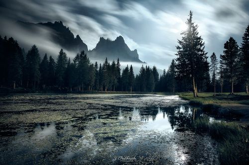 Moody night in Dolomites
