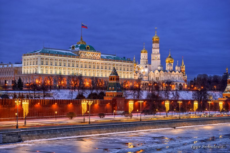 Москва, Кремль, зима, Moscow, Kremlin, winter Московский кремль фото превью