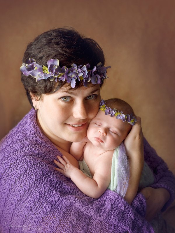 портрет, малыш, мама, новорожденный Маленькое чудо фото превью