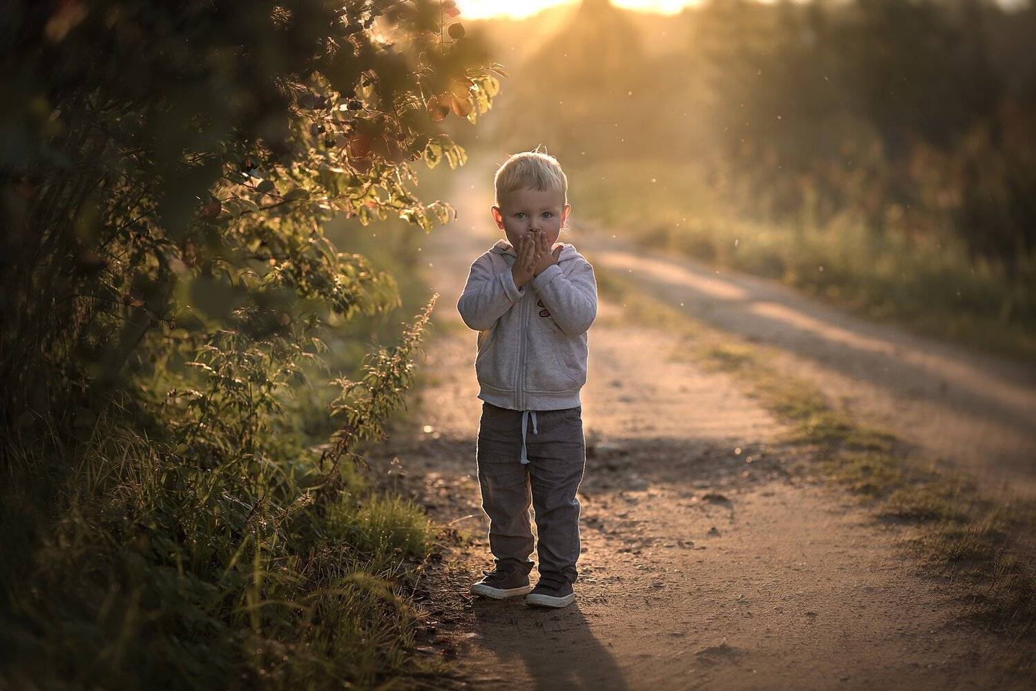 закат, лето, мальчик, Александра Аксенова