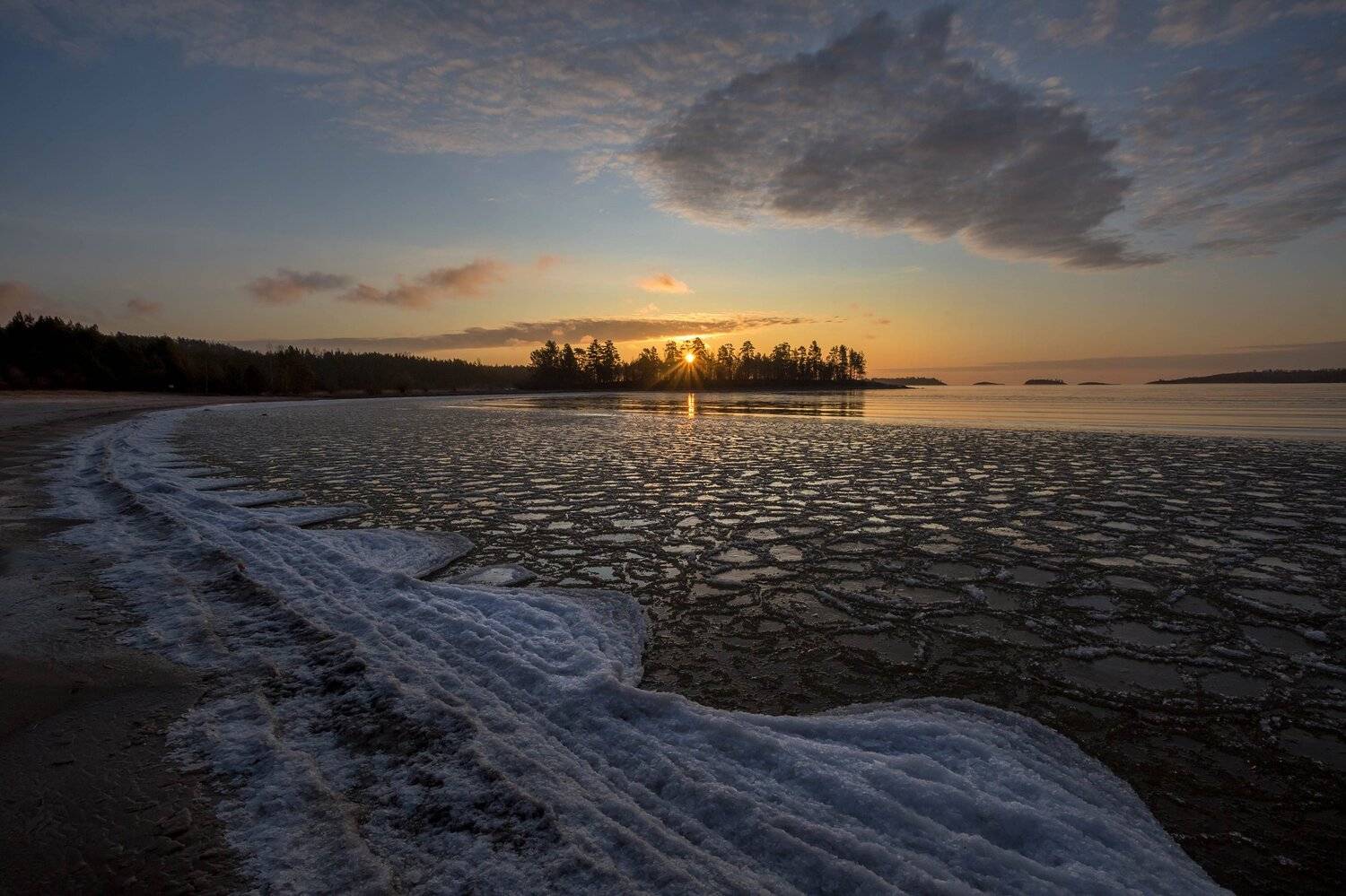 ладога, осень, шхеры, рассвет ,карелия, Павел Ващенков