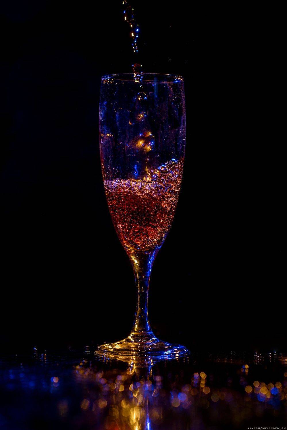 фужер, напиток, брызги, капли, отражения, Вадим Миронов