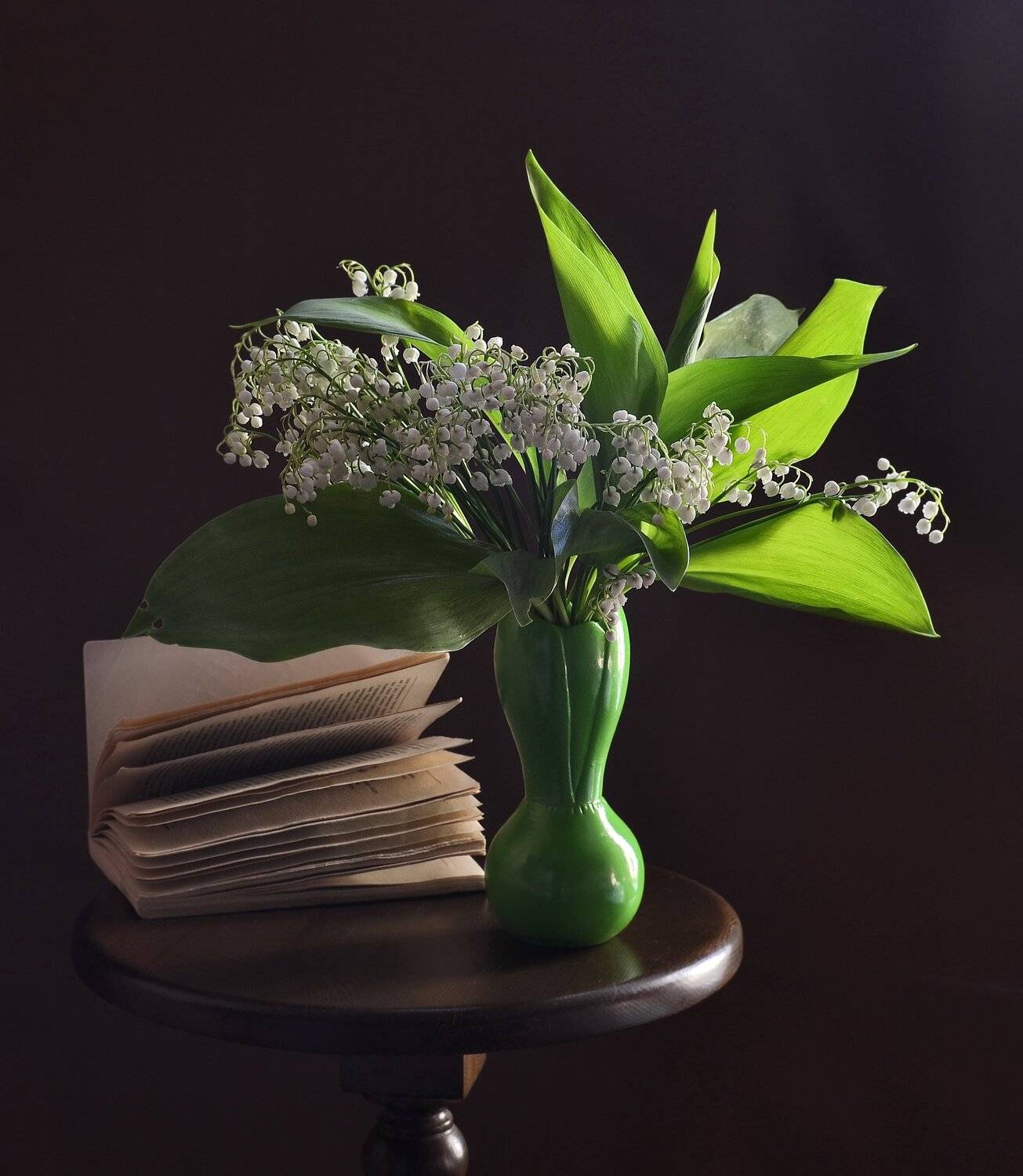 натюрморт,композиция,свет,лето,букет,ландыш,книга, Инаида