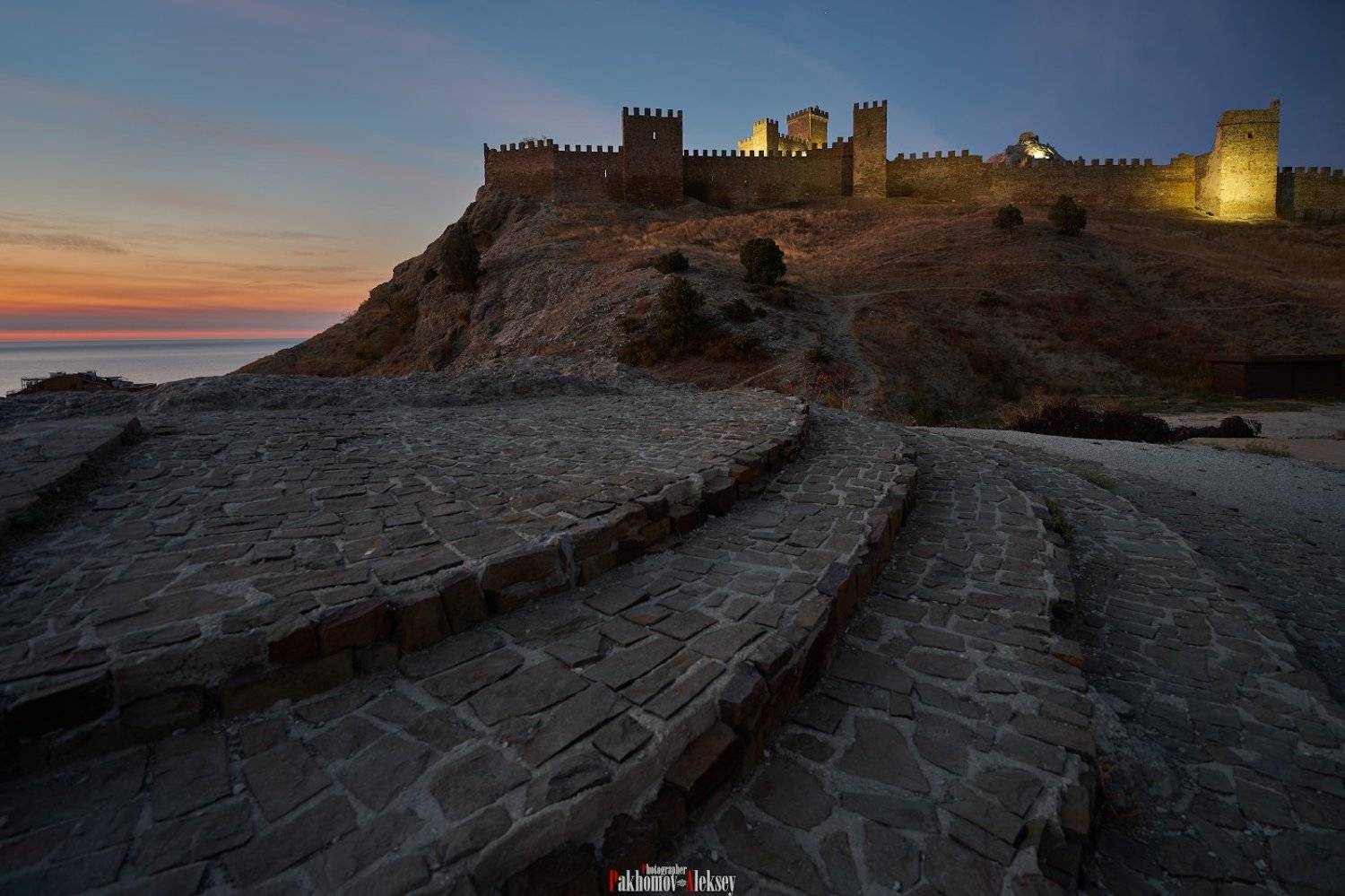architecture, color, travel, fortress, walls, genoese, sudak, crimea, russia, dawn, city, landscape, outdoor, night, архитектура, цвет, рассвет, крепость, генуэзская, пейзаж, город, утро, ночь, крым, россия, судак, Aleksey Pakhomov