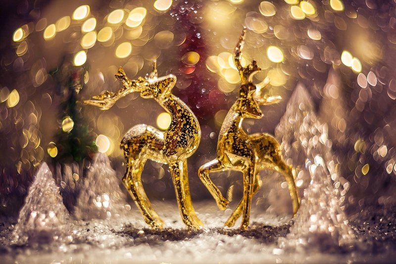 новый год, праздник, боке, елка, bokeh, newyear, олени, гелиос Новый год к нам мчится фото превью