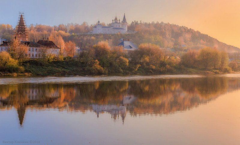 гороховец, река, вечер, закат, клязьма Закат. Гороховец фото превью