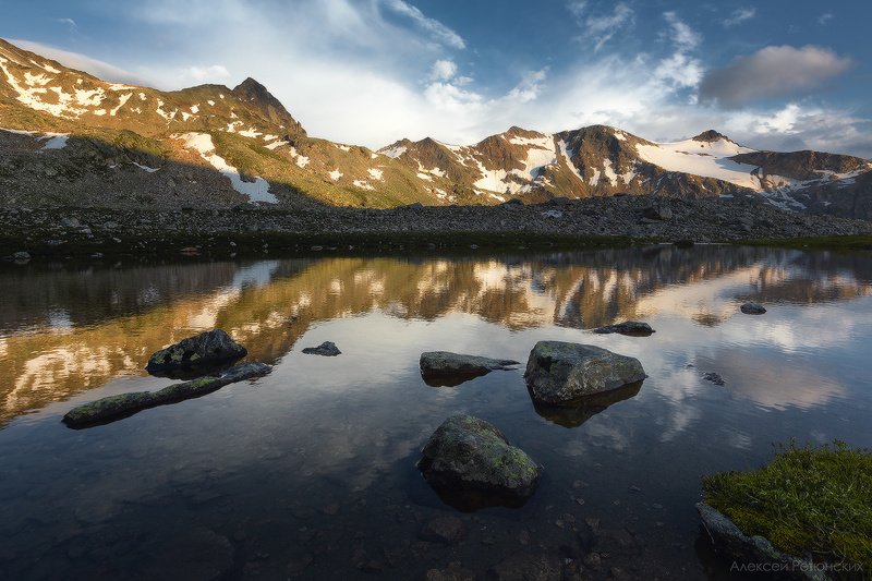 горы, джалпакол. озера, лето, снег, камни, отражение, Слышать горы фото превью
