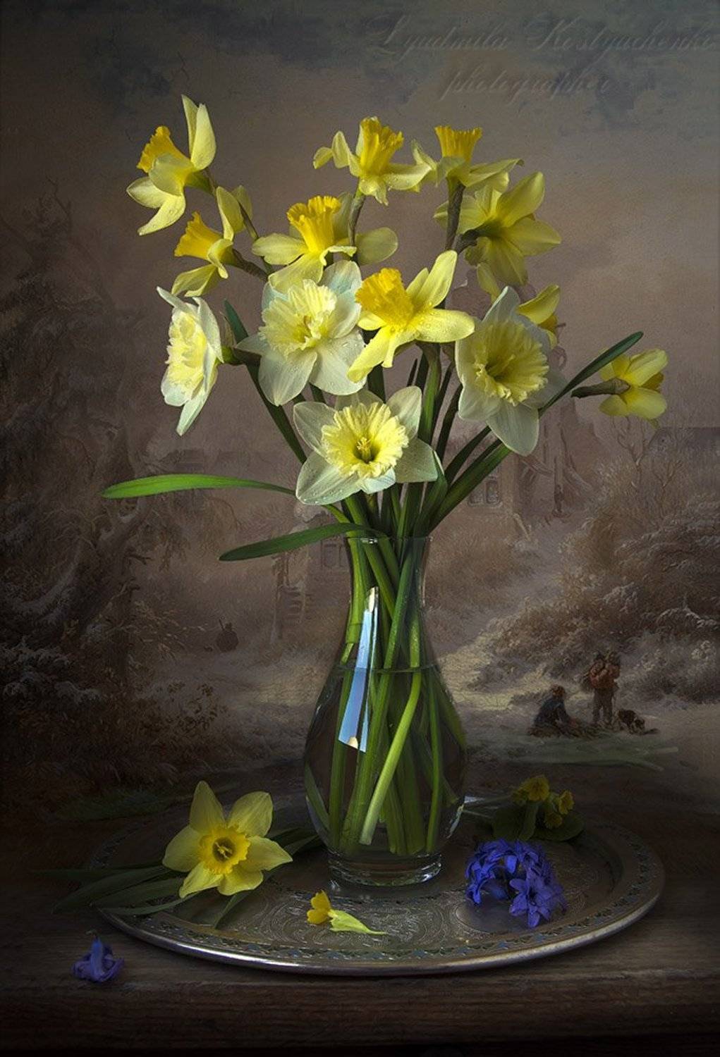 натюрморт с нарциссами,весна,букет,цветы,художественное фото,искусство., Людмила Костюченко