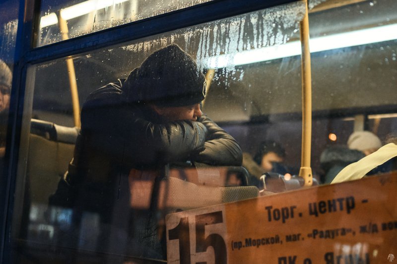 уличная фотография, streetphotography, ночь, автобус, На улицах фото превью