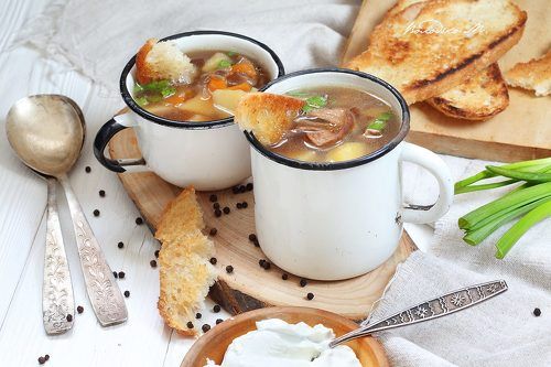 Суп с белыми грибами