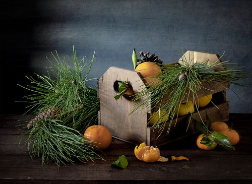 С яблоками и мандаринами