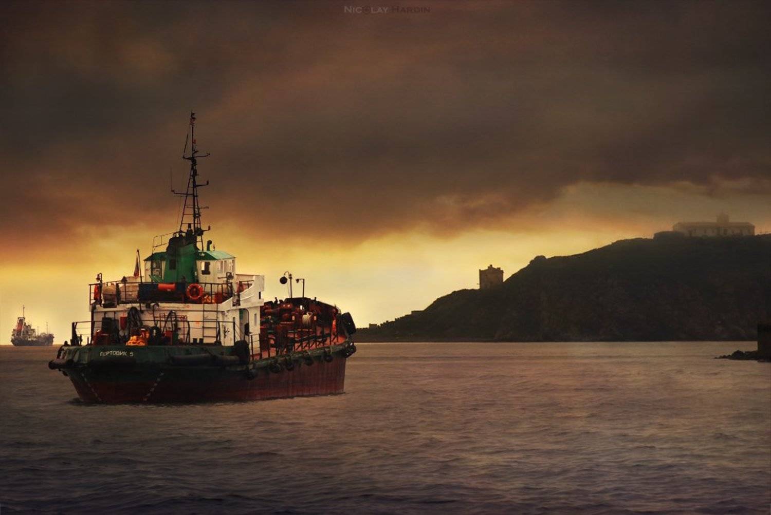 японское, , , море, , , корабли, остров, Nicolay Hardin