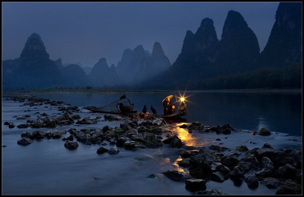 китай, рыбак, Yury Pustovoy