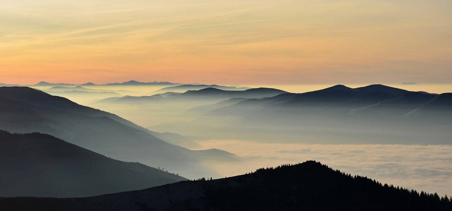 горы, карпаты, туман, облака, дымка,, Plishko Andriy