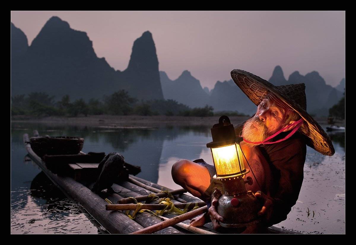 китай, рыбак, ли, Yury Pustovoy