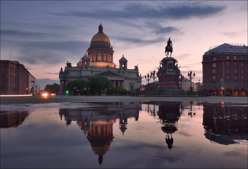 санкт-петербург, исаакий На рассвете фото превью