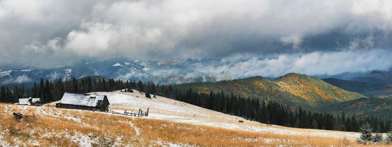Полонына Лабьеска и первый снег фото превью
