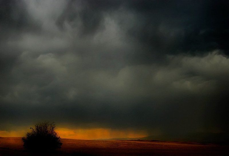 непогода в степи, ненастье, rizhickh Ненастье фото превью