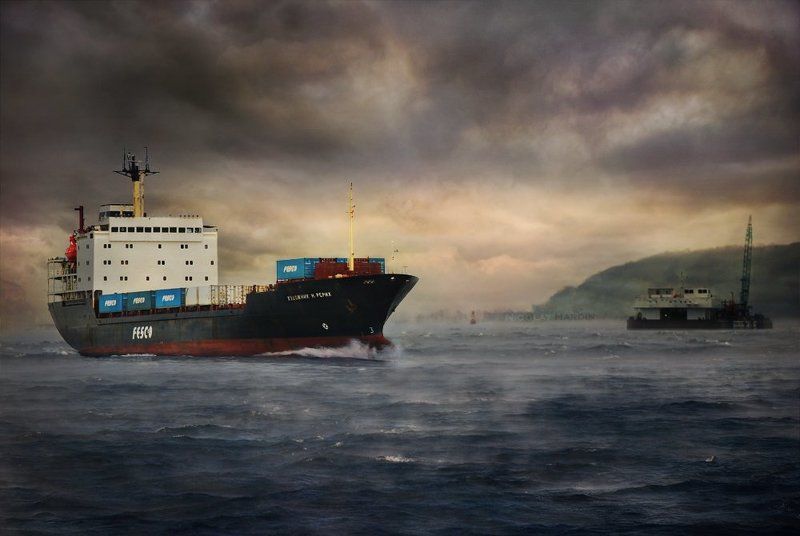 японское, , , море, , , корабли, шторм Roerich фото превью