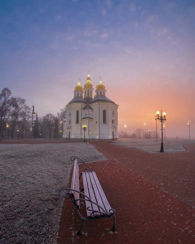 sunrise,dawn,landscape Рассвет в городе легенд фото превью