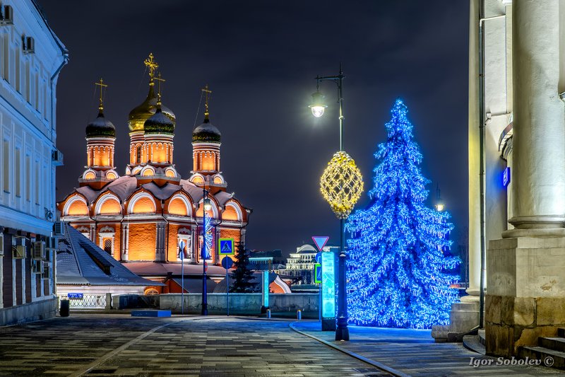 moscow, new year, winter, znamensky cathedral, Знаменский собор, Москва, зима, новый год Знаменский собор фото превью
