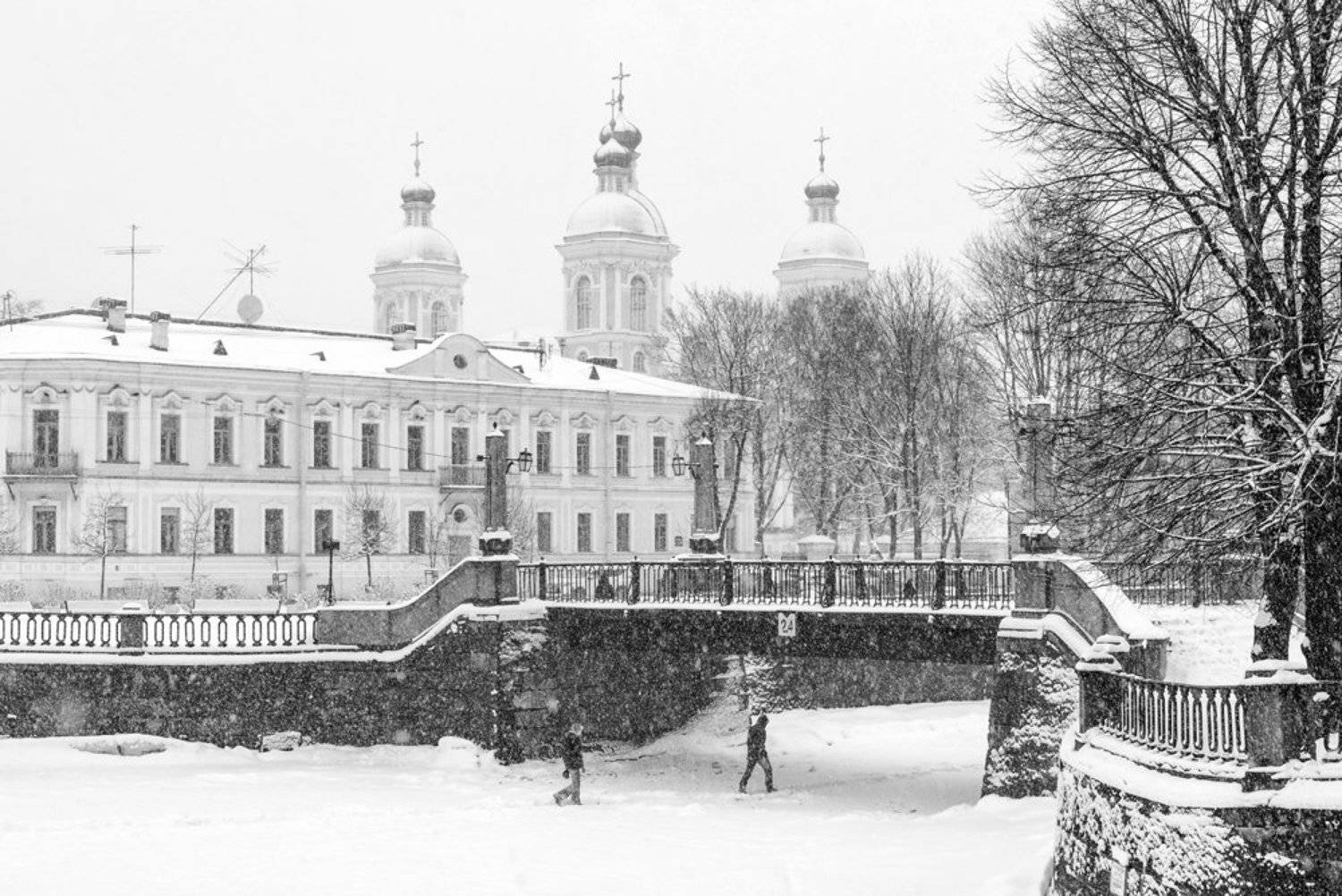 город, санкт-петербург, зима, прогулка по рекам и каналам, городской пейзаж,чёрно-белое фото,николо-богоявленский морской собор,, Марина Павлова