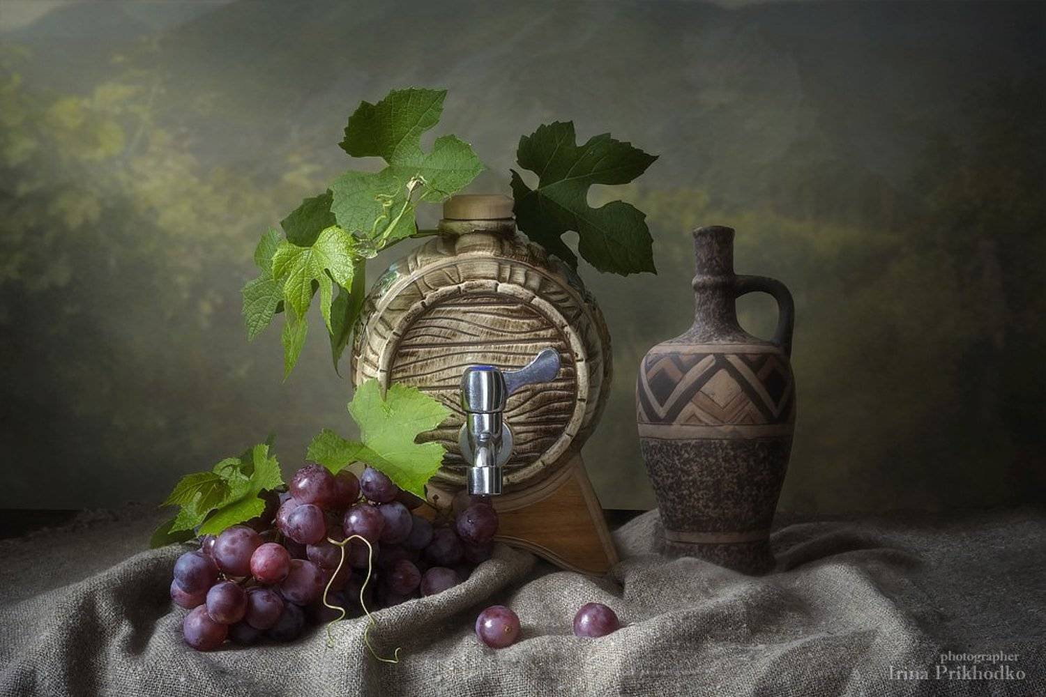 натюрморт, художественное фото, виноград, лето, вино, винтажный, Ирина Приходько