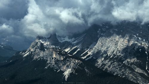 Вид с горы Tre Cime на Monte Cristallo