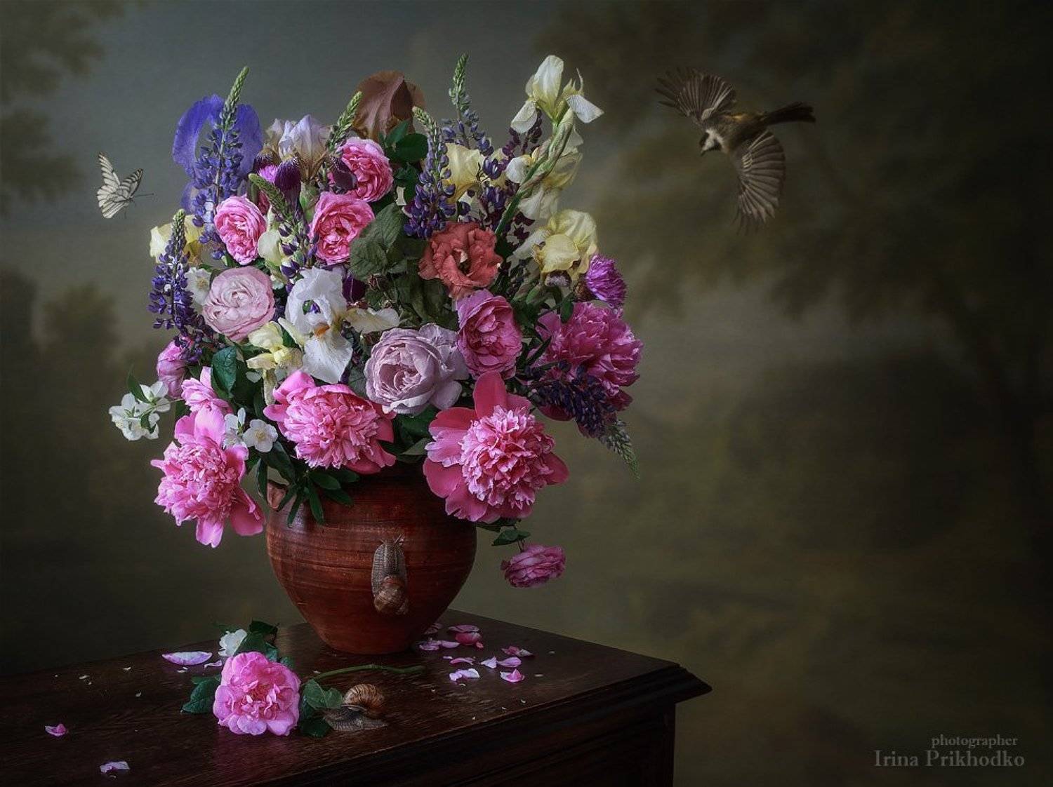 натюрморт, цветы, букет, барокко стиль, ретро, винтаж, Ирина Приходько