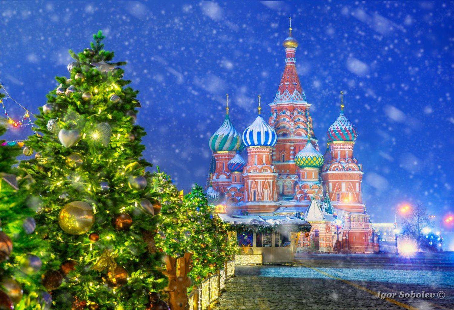 собор василия блаженного, москва, зима, утро, st. basil\'s cathedral, moscow, winter, morning, снег, snow, Игорь Соболев