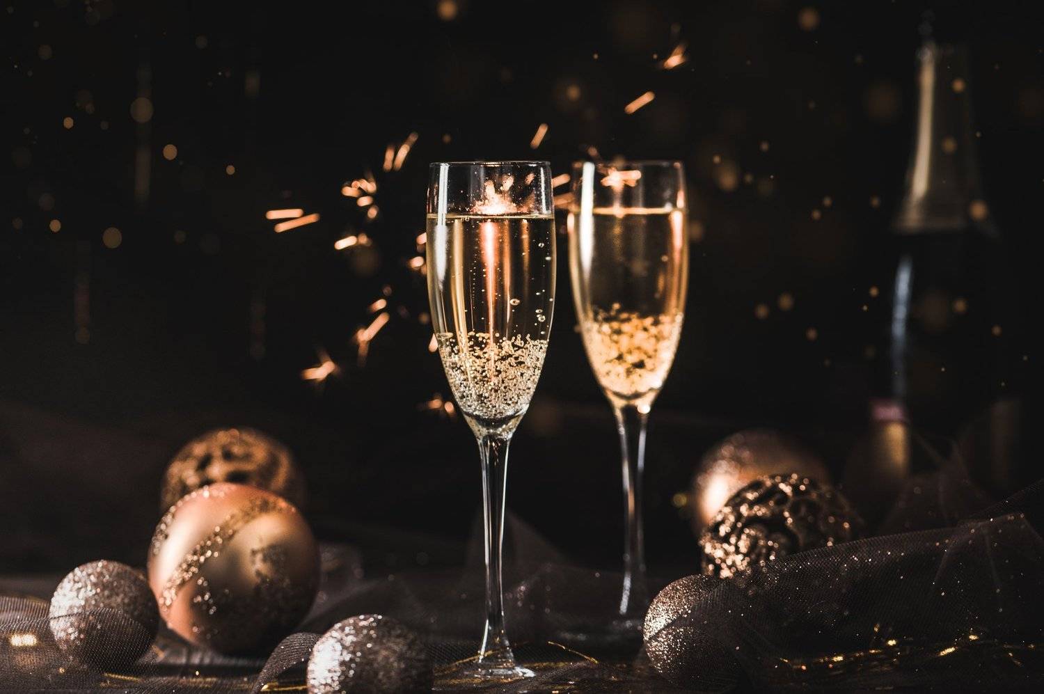 шампанское, бенгальские огни, праздник, Anna Makarenkova