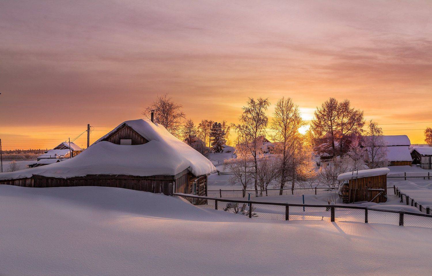 зима,снег,деревня,новый год,праздник,север,мороз,печора,коми,winter, snow, village, new year, holiday, north, frost, pechora, komi,, Игорь Триер