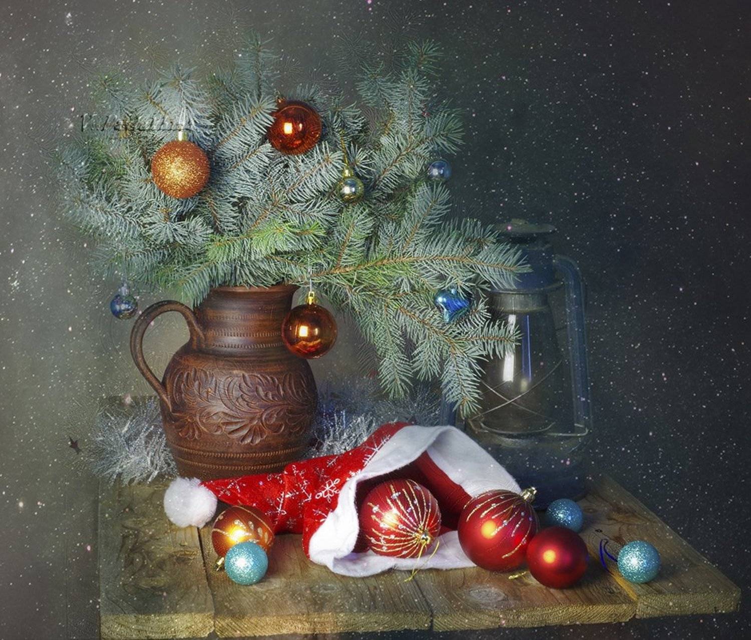 новый год ,ветки ели ,игрушки ,вера павлухина ,, Вера  Павлухина