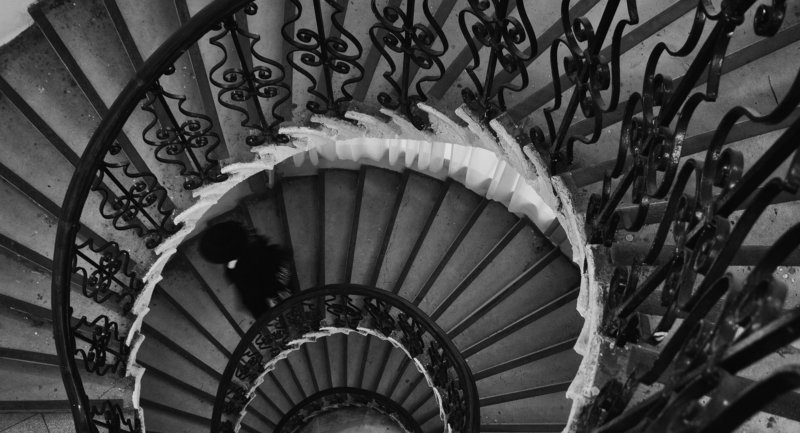 Woman, Stairs, Black and white, Monochrome, Moscow, Russia, Escape The escape from yourself фото превью