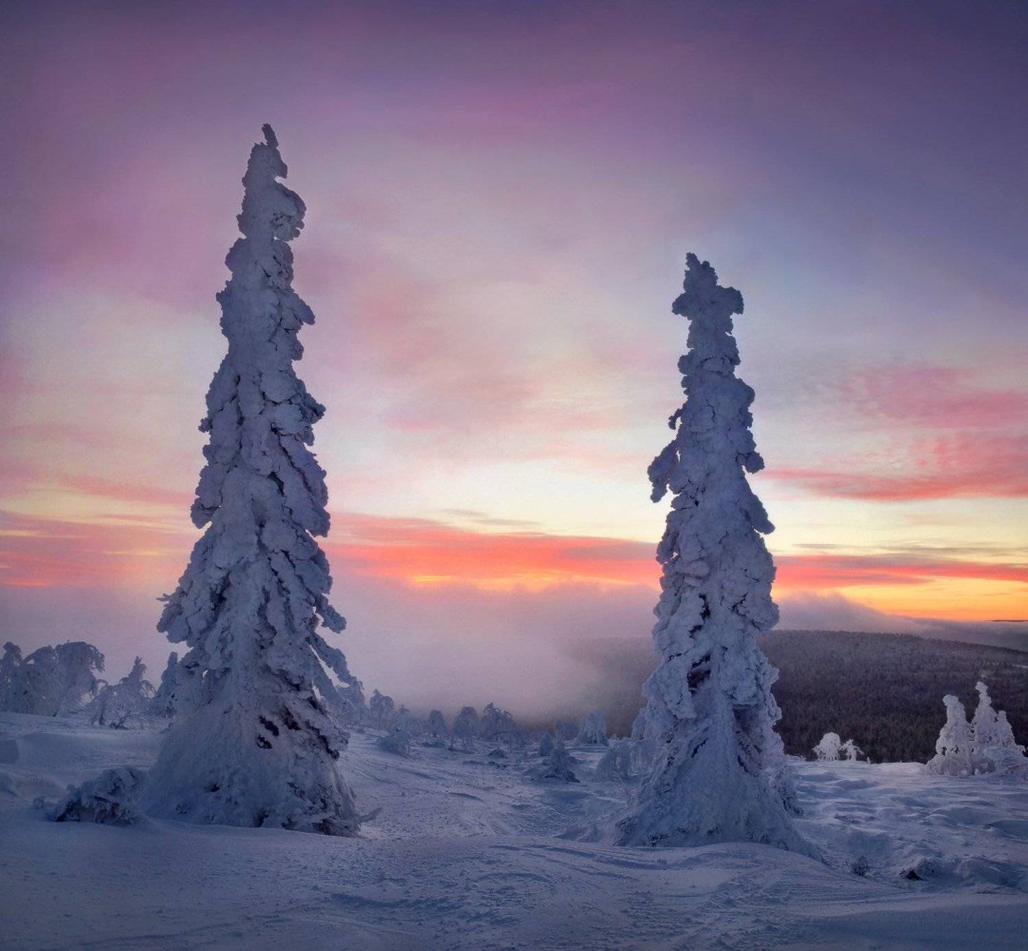 урал, зима, горы, рассвет, новый год, Сергей Макурин