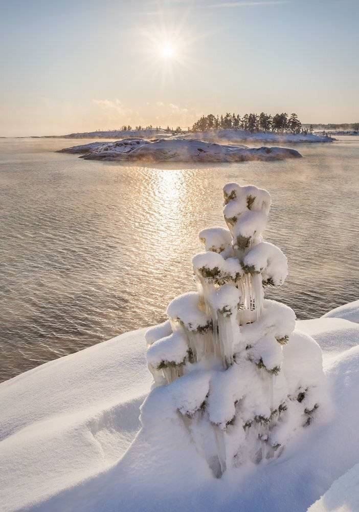 зимняя Ладога, шхеры зимой, карельская зима, Арсений Кашкаров