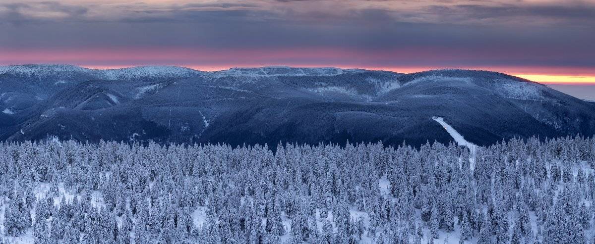 landscape, tree, sunrise, panorama, mountain, Petr Fiala