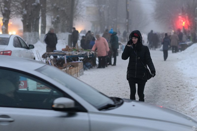 уличная фотография, streetphotography, ночь, туман, Туман пишет истории фото превью