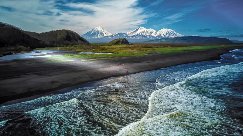 камчатка Океан и вулканы фото превью