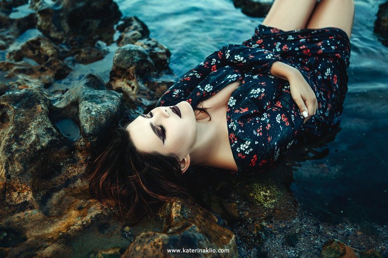 water, portrait, girl, woman,  Water фото превью