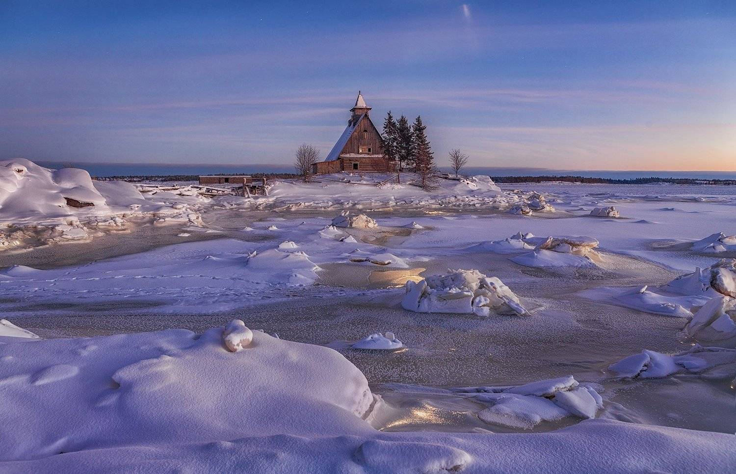 остров, белое море, зима, рабочеостровск, Владимир Липецких
