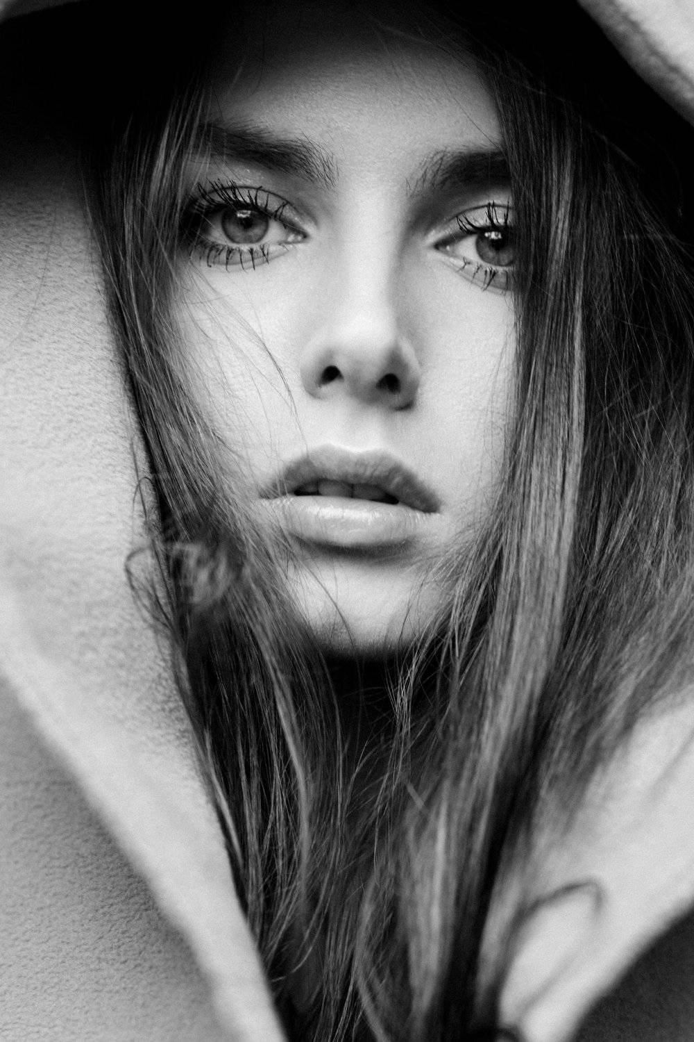 portrait,girl, blackandwhite,monochorome, russia, model, girl, headshoot, look, eyes, Babak Fatholahi