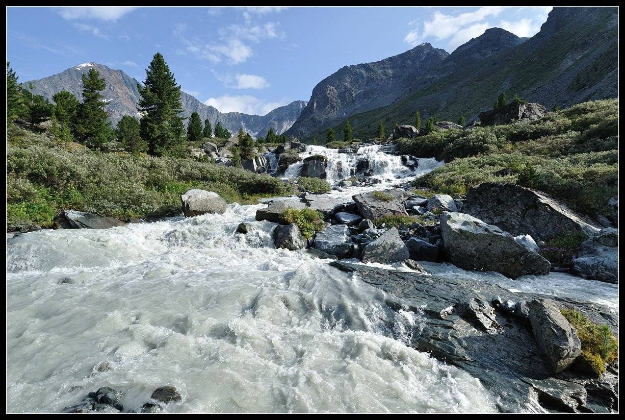 алтай, катунский хр. р. кони-айры, вечер, АНАТОЛИЙ ДОВЫДЕНКО