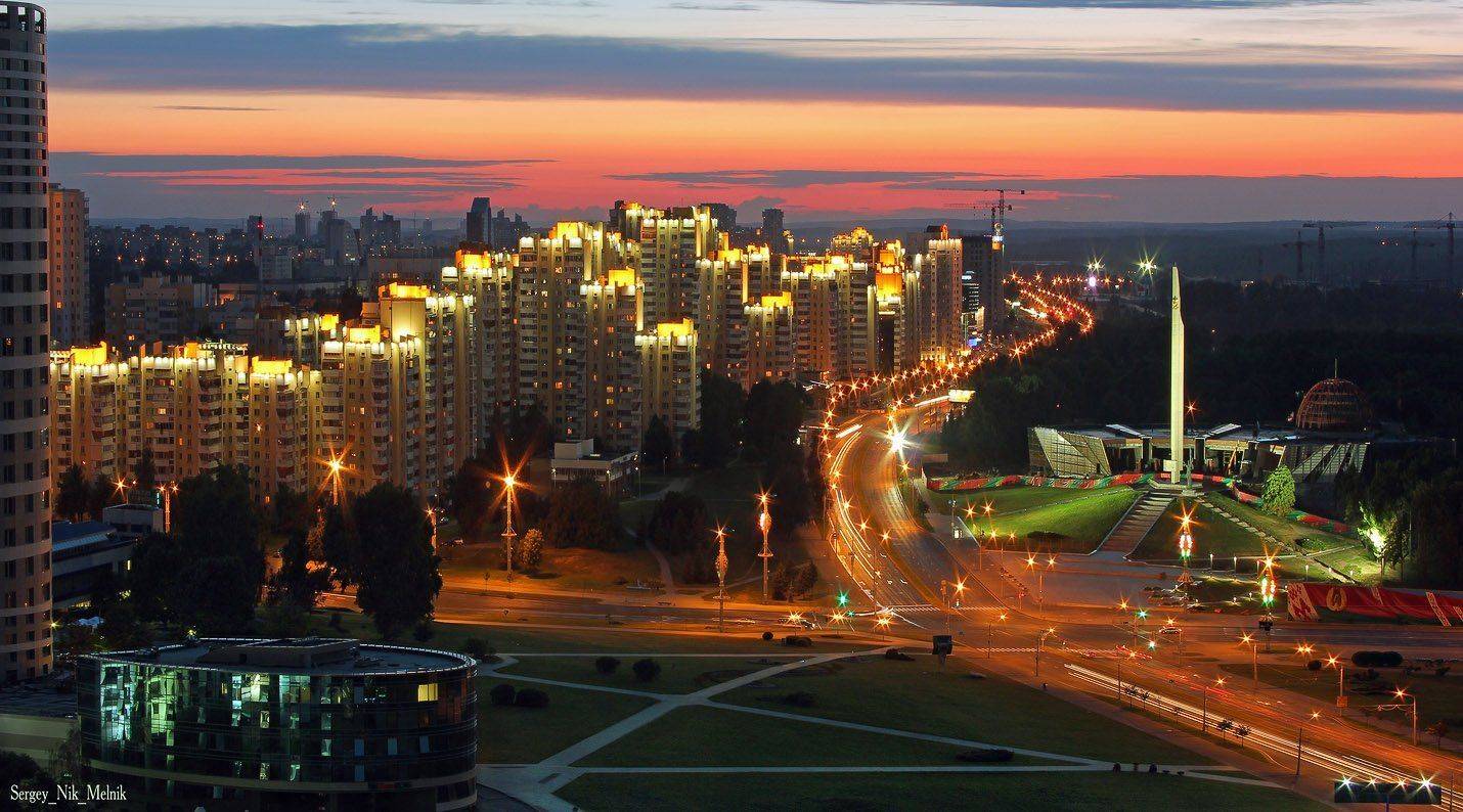 беларусь, город, минск, архитектура, вечер, закат, Melnik-oy Serg-N-